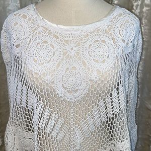 Boutique Handmade Cotton Crochet Ponco